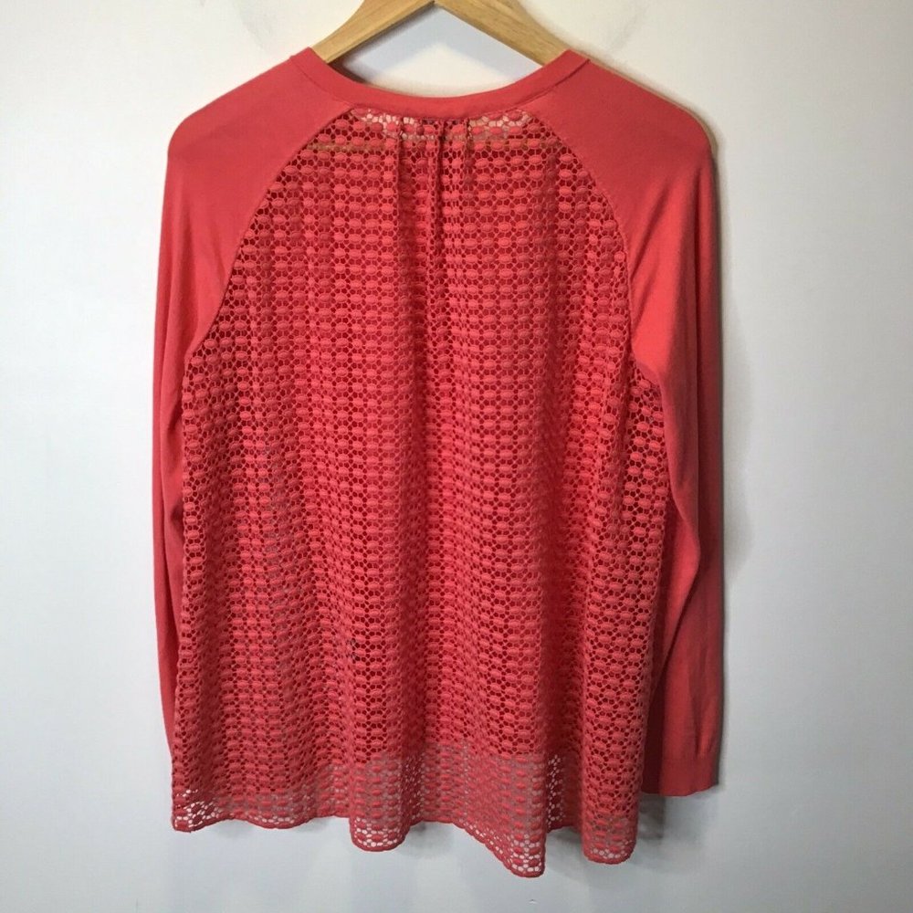 Lafayette 148 Button Front Cardigan W/ Mesh Opene… - image 2